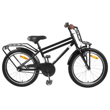 vidaXL Kinderfiets 18 Inch voor 5-7 jaar Zwart, Fietsen en Brommers, Verzenden, Nieuw
