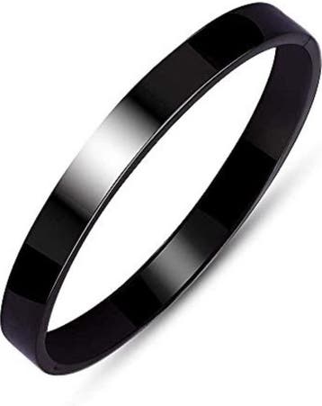 Bangle armband voor mannen zwart, Sieraden, Tassen en Uiterlijk, Armbanden, Verzenden, Nieuw, Zwart, Staal