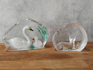 Målerås + Cristal dArques - Mats Jonasson - Presse-papier