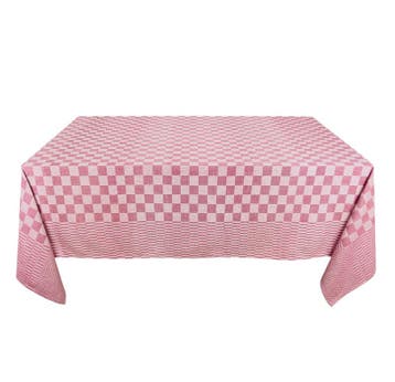 Tafelkleden Rood en Wit Geblokt 140x140cm 100% Katoen - Treb, Verzenden, Nieuw