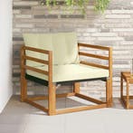 vidaXL Buiten bankenset Massief Acaciahout en Textilene, Tuin en Terras, Tuinsets en Loungesets, Verzenden, Nieuw