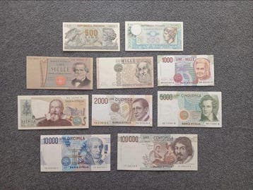 Italië. - 10 banconote Lire - anni vari (Zonder, Postzegels en Munten
