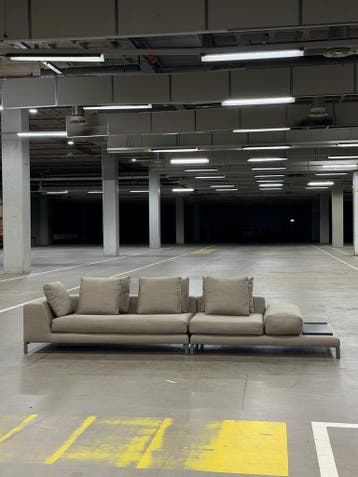 Minotti Hamilton Island Bank | Liver | NIEUWSTAAT + Garantie, 250 tot 300 cm, 100 tot 125 cm, Stof, Ophalen of Verzenden