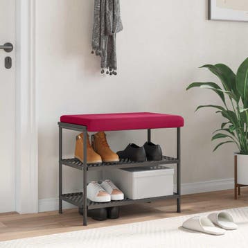 vidaXL Bankkussen fluweel Wijnrood Diepte 35 cm, Verzenden, Nieuw, Rood