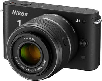 Nikon 1 J1 Systeemcamera + 10-30mm Lens - Zwart, Verzenden, Zo goed als nieuw