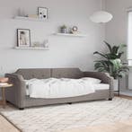 vidaXL Slaapbank 90x200 cm stof taupe, Huis en Inrichting, Slaapkamer | Bedden, 90 cm, Eenpersoons, Verzenden, Nieuw