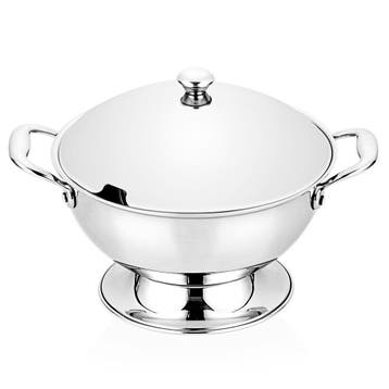 GGM Gastro | Soeppan - RVS - 180x180x90mm - incl. deksel |, Huis en Inrichting, Keuken | Potten en Pannen, Verzenden, Nieuw