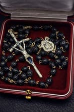 Rozenkrans - Onyx - 1970-1980 - Paus Johannes Paulus II, Antiek en Kunst