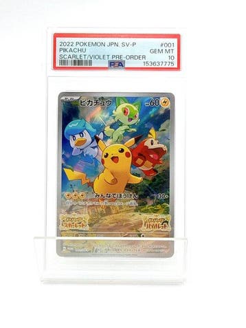 Pokémon - 1 Graded card #1993..PSA 10 Pikachu 001/SV-P, Hobby en Vrije tijd, Nieuw