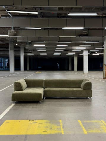 Leolux Faya Lobi Hoekbank | Groen | NIEUWSTAAT + Garantie, 250 tot 300 cm, Overige materialen, Hoekbank, Ophalen of Verzenden