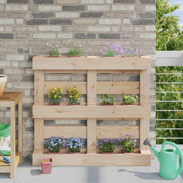 vidaXL Bloembakken voor Euro-pallets 24 st Bruin 13,5 x 9 x, Verzenden, Nieuw, Minder dan 60 cm