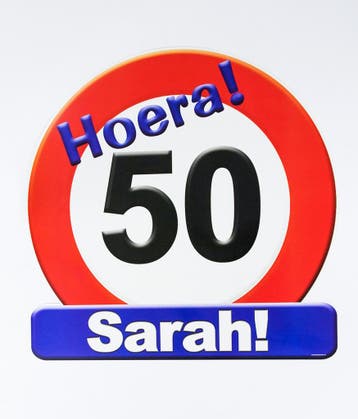 Huldeschild Sarah 50 jaar, Kleding | Dames, Ophalen of Verzenden, Nieuw