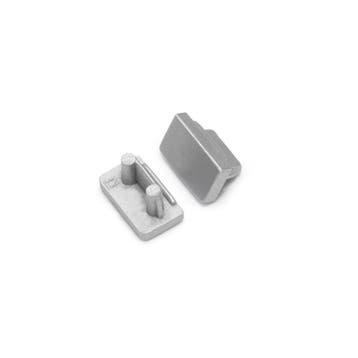 END CAP ZONDER KABELOPENING | SLIM | 8MM | ZILVER | 20 STUKS, Nieuw