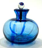 Parfumfles - Murano-glas – Blauw met spiraal en een