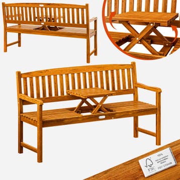 Tuinbank Picknicktafel Eucalyptushout FSC®-gecertificeerd, Verzenden, Nieuw