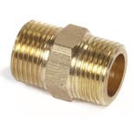 Messing draadnippel / draadfitting met 2 x 3/8 buitendraad, Doe-het-zelf en Verbouw, Ophalen of Verzenden, Nieuw