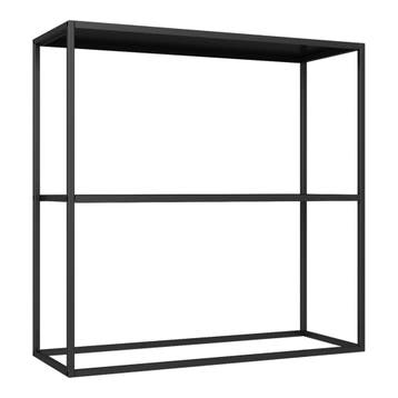 Consoletafel Strömstad haltafel met 1 plank 80x80x26 cm zwar, Huis en Inrichting, Tafels | Sidetables, Verzenden, Nieuw