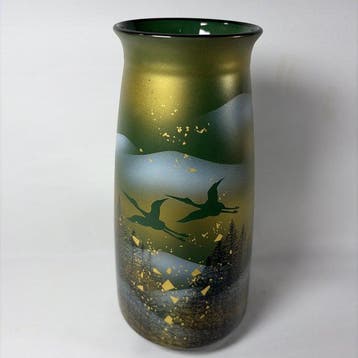 Vaas - Keramiek, Kraan, gouddecoratie en dennen - Japan -, Antiek en Kunst