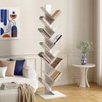 Boekenkast Eksjö staand boomvorm 180x100x35 cm wit [en.casa], Huis en Inrichting, Verzenden, Nieuw