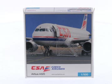 Schaal 1:500 Herpa 514798 Airbus A320 CSA Czech Airlines..., Ophalen of Verzenden, Zo goed als nieuw