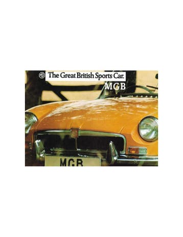1974 MG MGB BROCHURE NEDERLANDS, Nieuw, Author
