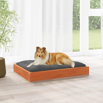vidaXL Hondenbed 101,5 x 74 x 9 cm Massief Vurenhout, Dieren en Toebehoren, Verzenden, Nieuw