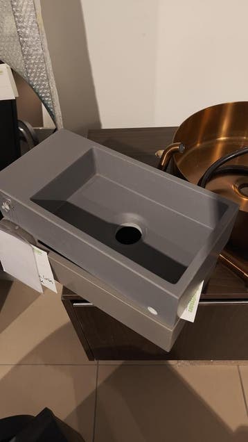 Fonteintje Quartz grijs - 0014 0056, Ophalen, Nieuw, Wastafel
