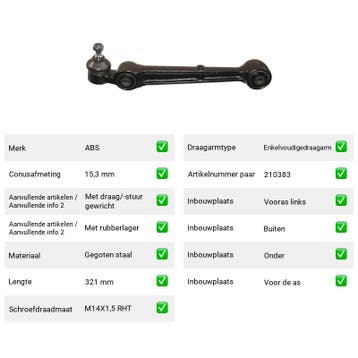 Draagarm Mitsubishi Galant, Verzenden, Nieuw, Mitsubishi