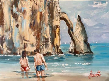 Philippe Laurent (XX-XXI) - Baignade à Etretat