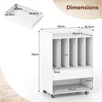 LIVSK Platenspelerstandaard - 5 Opbergvakken - Verstelbare W, Verzenden, Nieuw