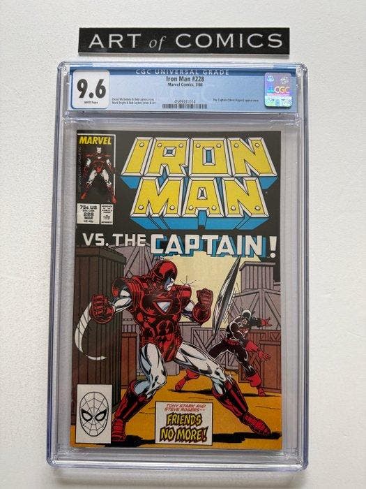 Iron Man #228 - The Captain (Steve Rogers) appearance - CGC, Boeken, Strips | Comics