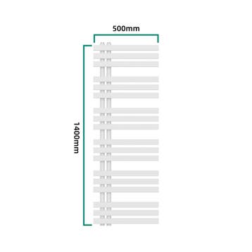 [neu.haus] Handdoekradiator Slidre 140x50x5,4 cm wit, Doe-het-zelf en Verbouw, Verzenden, Nieuw
