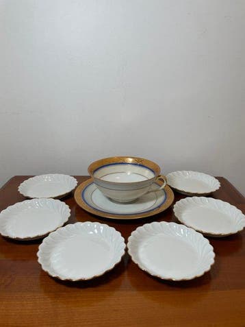 Rocal Limoges, Haviland - Kop en schotel (8) - Porselein -