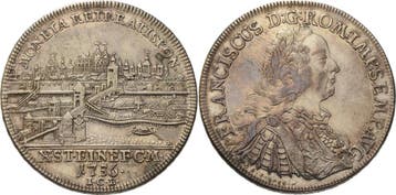 Taler, daalder 1756, Regensburg-stadt, Verzenden