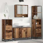 vidaXL Badkamermeubelset met lade 4 pcs Oud Hout Bewerkt, Verzenden, Nieuw, Overige typen