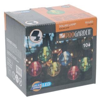 Solar lichtsnoer | ProGarden | 4.7 meter (10 leds, Gekleurd), Tuin en Terras, Verzenden, Nieuw