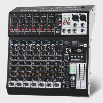 FULUODE X1-8C: Professionele 8-Kanaals Audio Mixer met 99 DS, Muziek en Instrumenten, Dj-sets en Draaitafels, Verzenden, Nieuw
