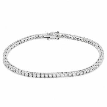 Armband - 18 karaat Witgoud - 1.60ct. tw. Diamant, Sieraden, Tassen en Uiterlijk, Armbanden, Nieuw