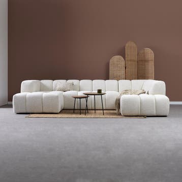 *WOONWINKEL* Design Bank Creme U-vorm Rechts, Verzenden, Nieuw