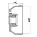 Remtrommel KNOTT 10 inch 200x50mm 112*5 incl. compactlager, Auto diversen, Aanhangwagen-onderdelen, Ophalen of Verzenden, Nieuw