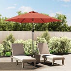 vidaXL Parasol met metalen paal 300 cm terracottakleurig, Verzenden, Nieuw, 3 tot 4 meter