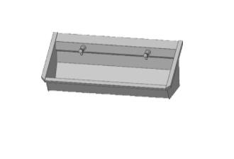 RVS 304 Wasgoot met 3 Kranen | 180x49x43CM HorecaTraders, Zakelijke goederen, Verzenden, Nieuw in verpakking