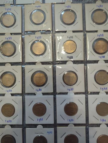 Serie 5 gulden munten 1988 tm 2001, Postzegels en Munten, Ophalen of Verzenden, Koningin Beatrix, 5 gulden, Setje