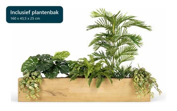 Kunstplantenpakket Arnhem met plantenbak, 160 cm, Huis en Inrichting, Ophalen of Verzenden, Palm, 150 tot 200 cm