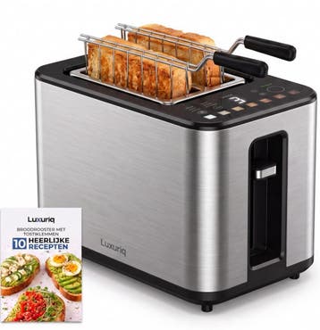 Broodrooster met tostiklemmen - 6 standen - 7 warmteniveaus, Ophalen of Verzenden, Nieuw, Uitneembare kruimellade