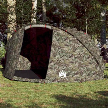 vidaXL Vistent 5-persoons waterdicht camouflage, Caravans en Kamperen, Tenten, Verzenden, Nieuw, Tot en met 2