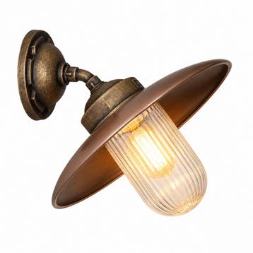 Mayenne Schuin Stallamp Brons/Koper Buitenverlichting, Verzenden, Nieuw