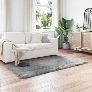 vidaXL Tapijt van imitatie TAFALLA Grijs 80 x 200 cm, Verzenden, Nieuw, Grijs