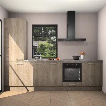Cantaro Eiken keuken Boedapest 123346, Huis en Inrichting, Keuken | Complete keukens, Verzenden, Nieuw