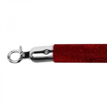 Afzetkoord | RVS/ Bordeaux rood | 157 cm, Verzenden, Nieuw in verpakking